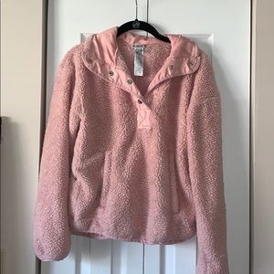 2/$15💕 Forever 21 Pink Teddy Sweatshirt- Size XS